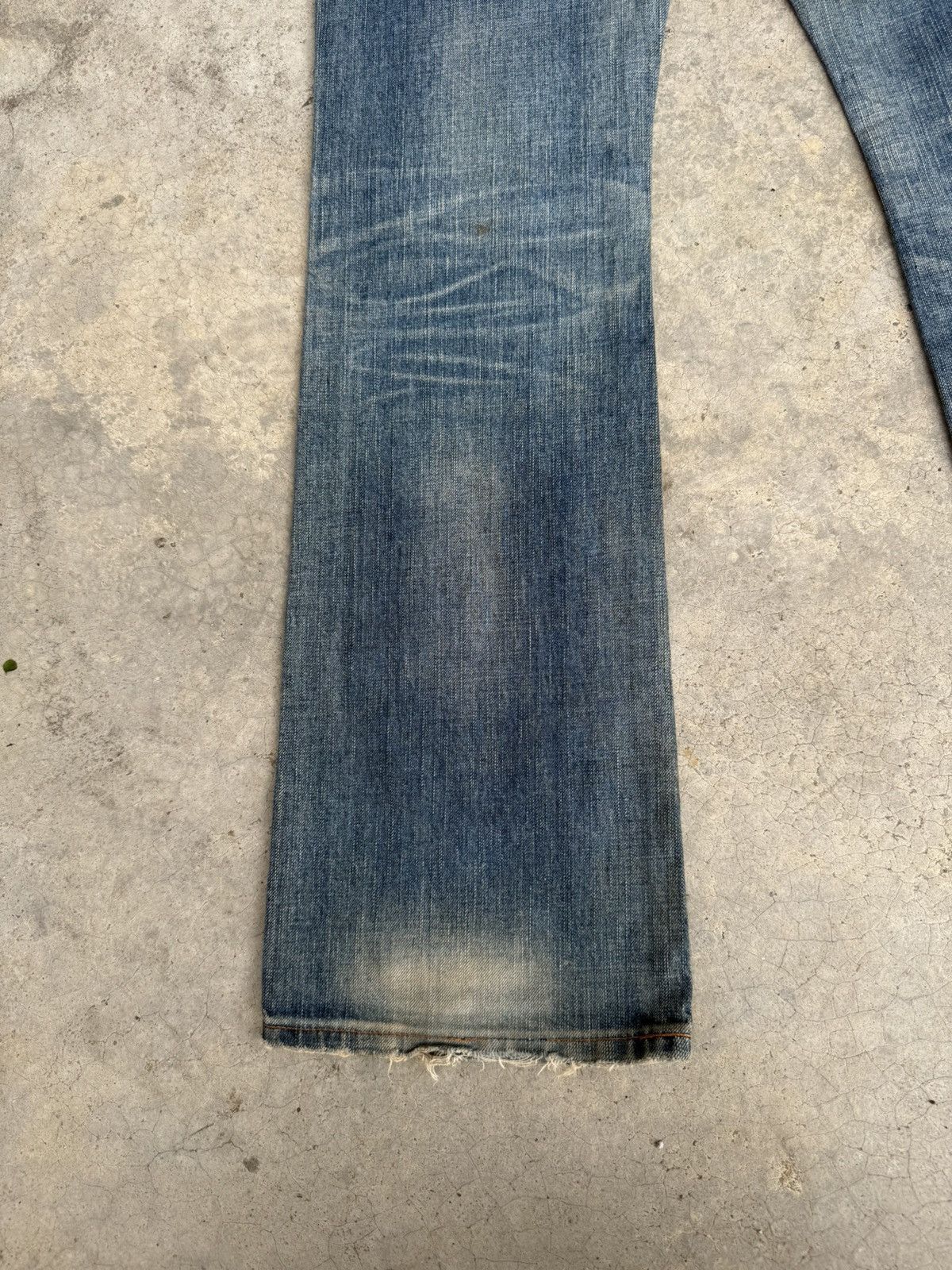 Le Grande Bleu (L.G.B.) Japanese Edwin 511 RV Flared Jeans Distressed Mud wash Size US 30 / EU 46 - 13 Thumbnail