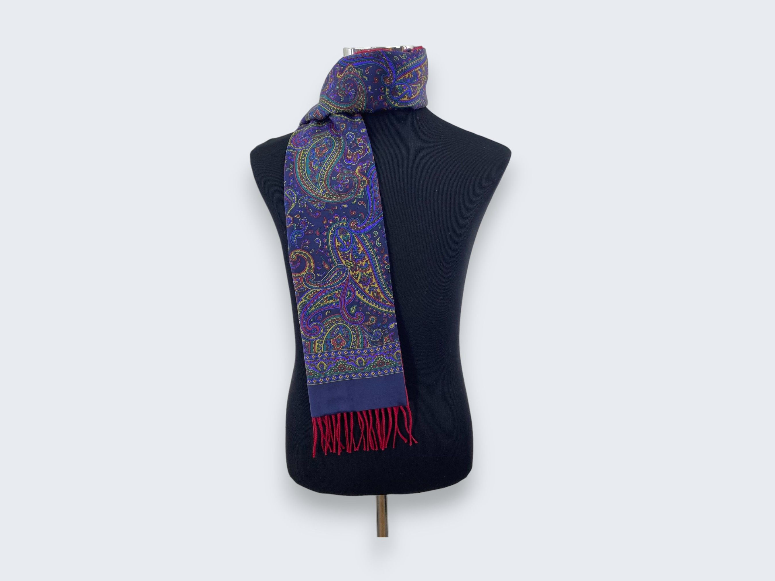 Pierre Balmain × Vintage Vintage 90s Pierre Balmain Silk Wool Scarf Muffler SSC357 Size ONE SIZE - 2 Thumbnail