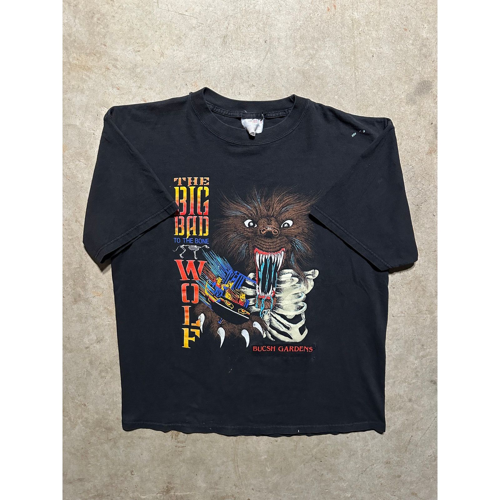 Vintage Vintage Busch Gardens Big Bad Wolf T Shirt XL Rollercoaster Size US XL / EU 56 / 4 - 1 Thumbnail
