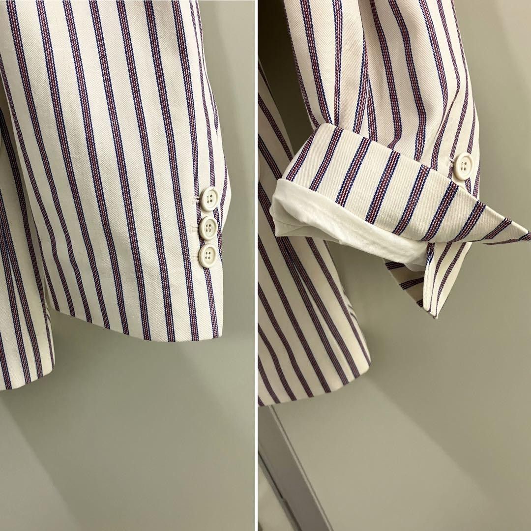 Gosha Rubchinskiy Gosha Rubchinskiy Double Layered Striped Blazer Size 38R - 4 Thumbnail