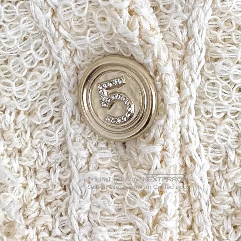 Chanel Chanel Beige tassel cotton round-neck single-breasted long Size XS / US 0-2 / IT 36-38 - 5 Thumbnail