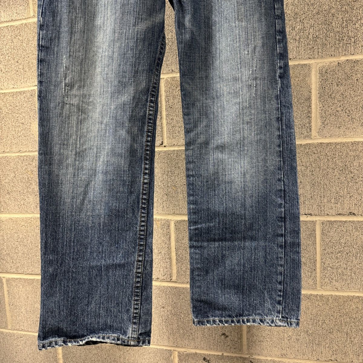 Vintage Y2K Baggy Embroidered Distressed Faded Jeans ERD Grunge Size US 30 / EU 46 - 4 Thumbnail