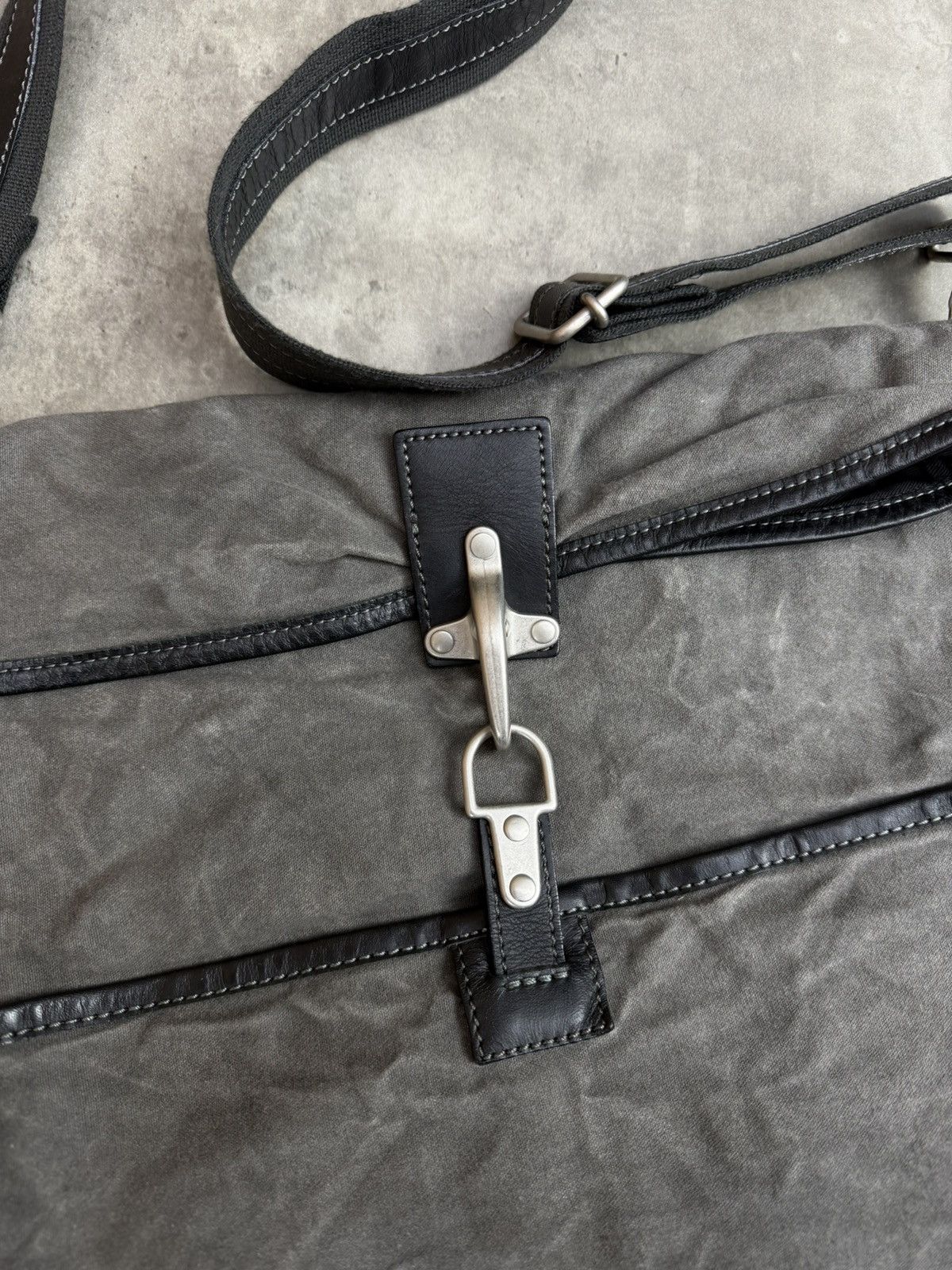 Other Comodo +Plus T Grey Crossbody Shoulder Bag Waxed Canvas Size ONE SIZE - 4 Thumbnail