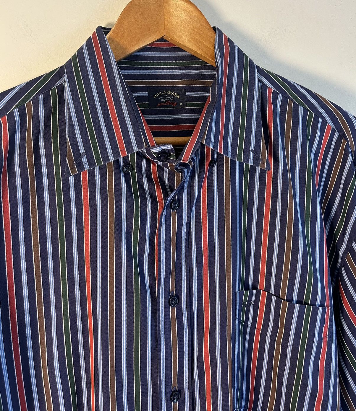 Paul & Shark Paul & Shark Yachting Multicolored Stripes Button Down Shirt Size 46R - 6 Thumbnail