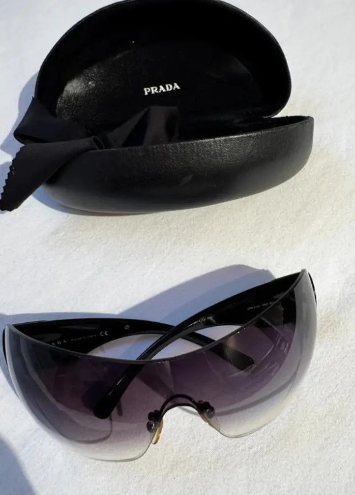 Prada Prada Sunglasses Ski Logo Sport Shield Mask Vintage EX0256 Size ONE SIZE - 5 Thumbnail