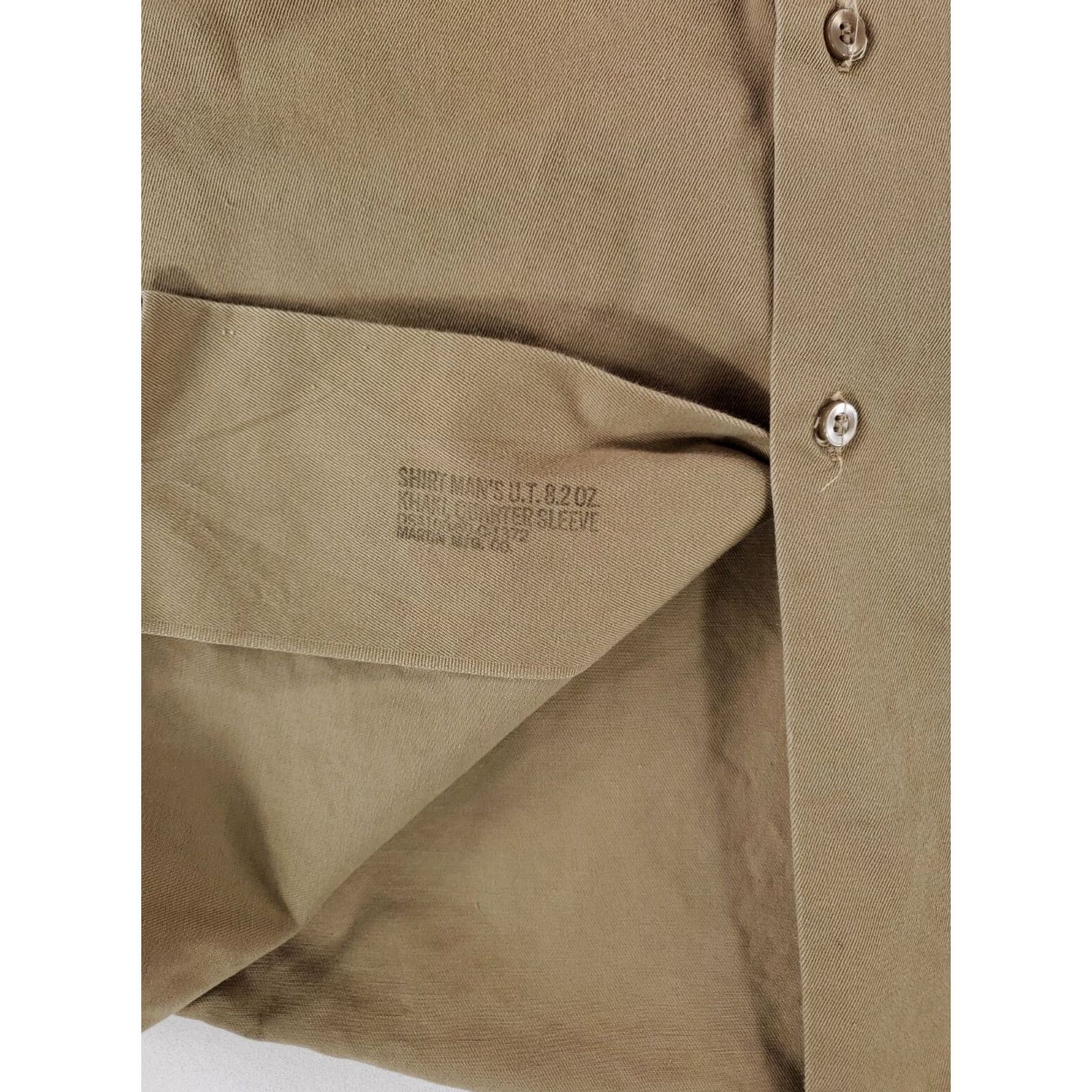 Vintage US Army VTG Khaki 1/4 Sleeve Button-Up Shirt Utility Short Sleeve Mens M Beige Military Shirt Mens M Size US M / EU 48-50 / 2 - 3 Thumbnail
