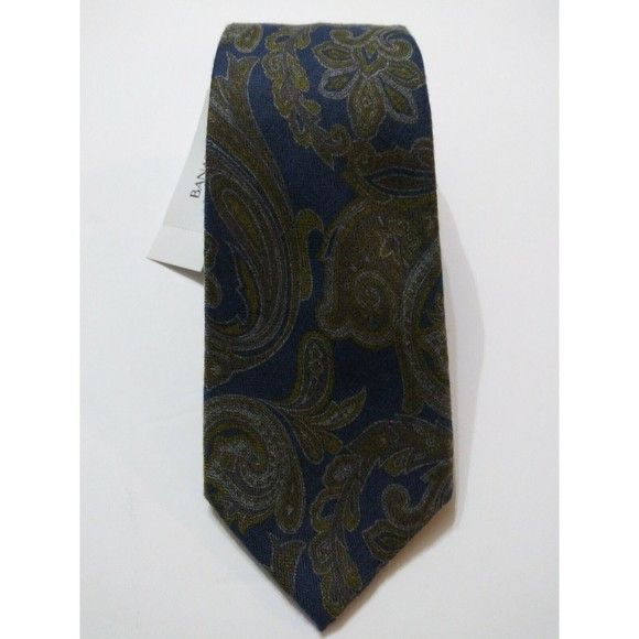 Banana Republic BANANA REPUBLIC MENS NEW BLUE/OLIVE 100%POLYESTER TIE 3" Size ONE SIZE - 1 Thumbnail