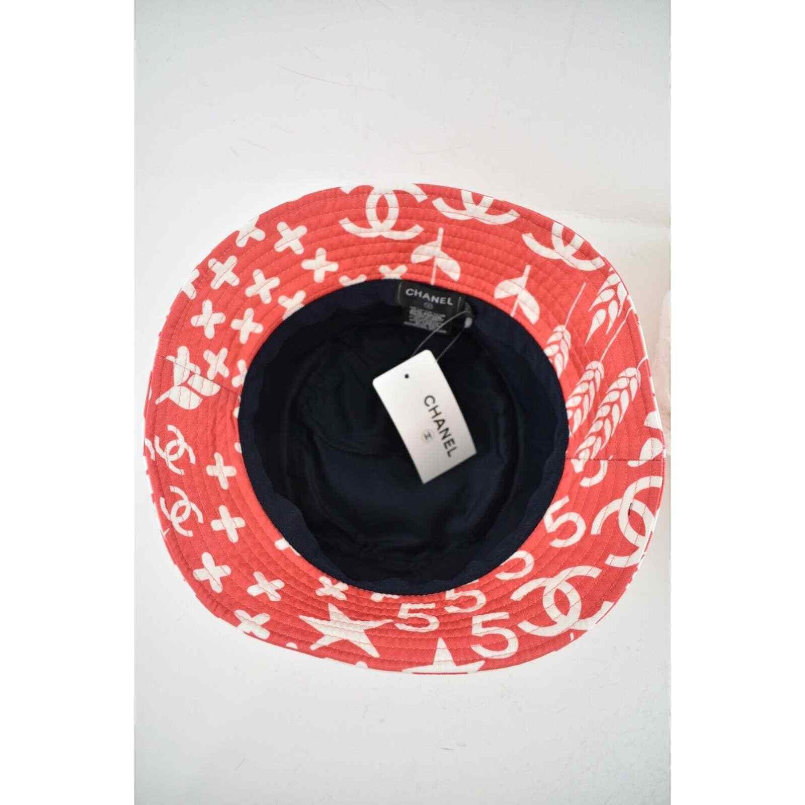 Chanel Chanel Graffiti CC Silver Logo Sun Cloche Bucket Hat S Small Size ONE SIZE - 11 Thumbnail
