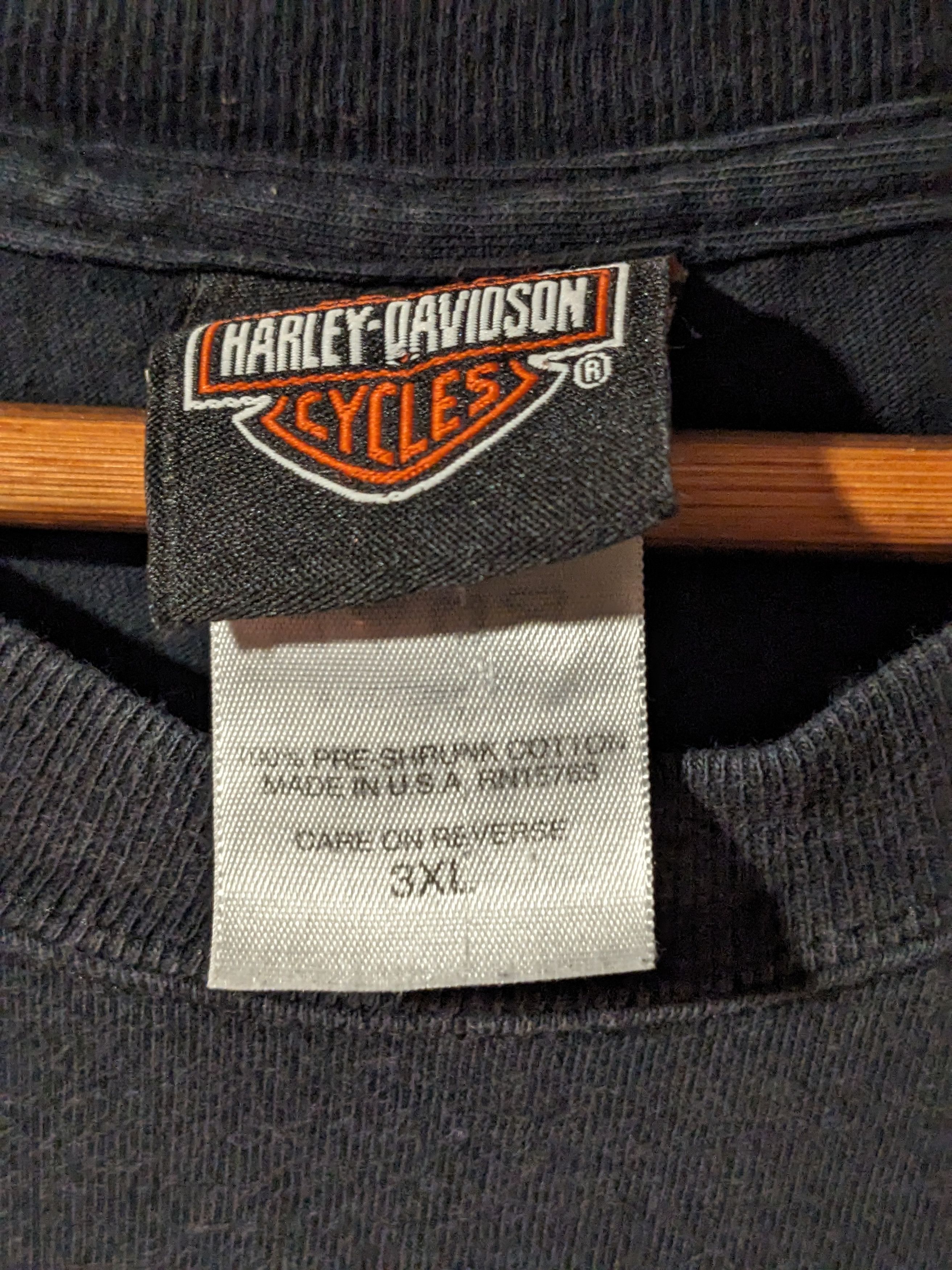 Harley Davidson Vintage Y2K Harley Davidson Flames Spell Out XXXL T-Shirt Size US XXL / EU 58 / 5 - 3 Thumbnail
