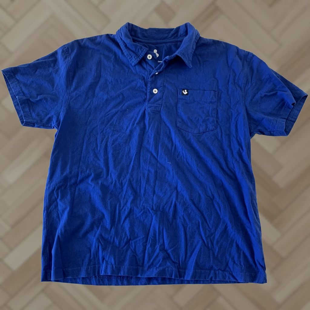 Vintage Polo Shirt Mens L Blue Rowdy Gentleman Men Short Sleeve Cotton Pocket Size Size US L / EU 52-54 / 3 - 1 Thumbnail