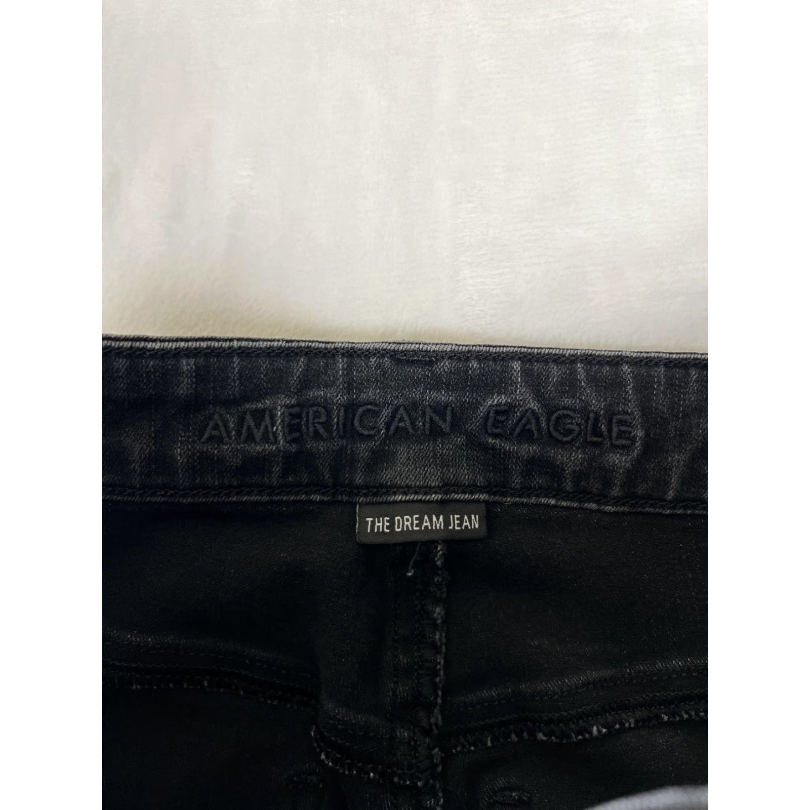 American Eagle Outfitters American Eagle Dream Jean Jegging Jeans Womens 6 Black Dark Wash Stretch Denim Size 28" / US 6 / IT 42 - 4 Thumbnail