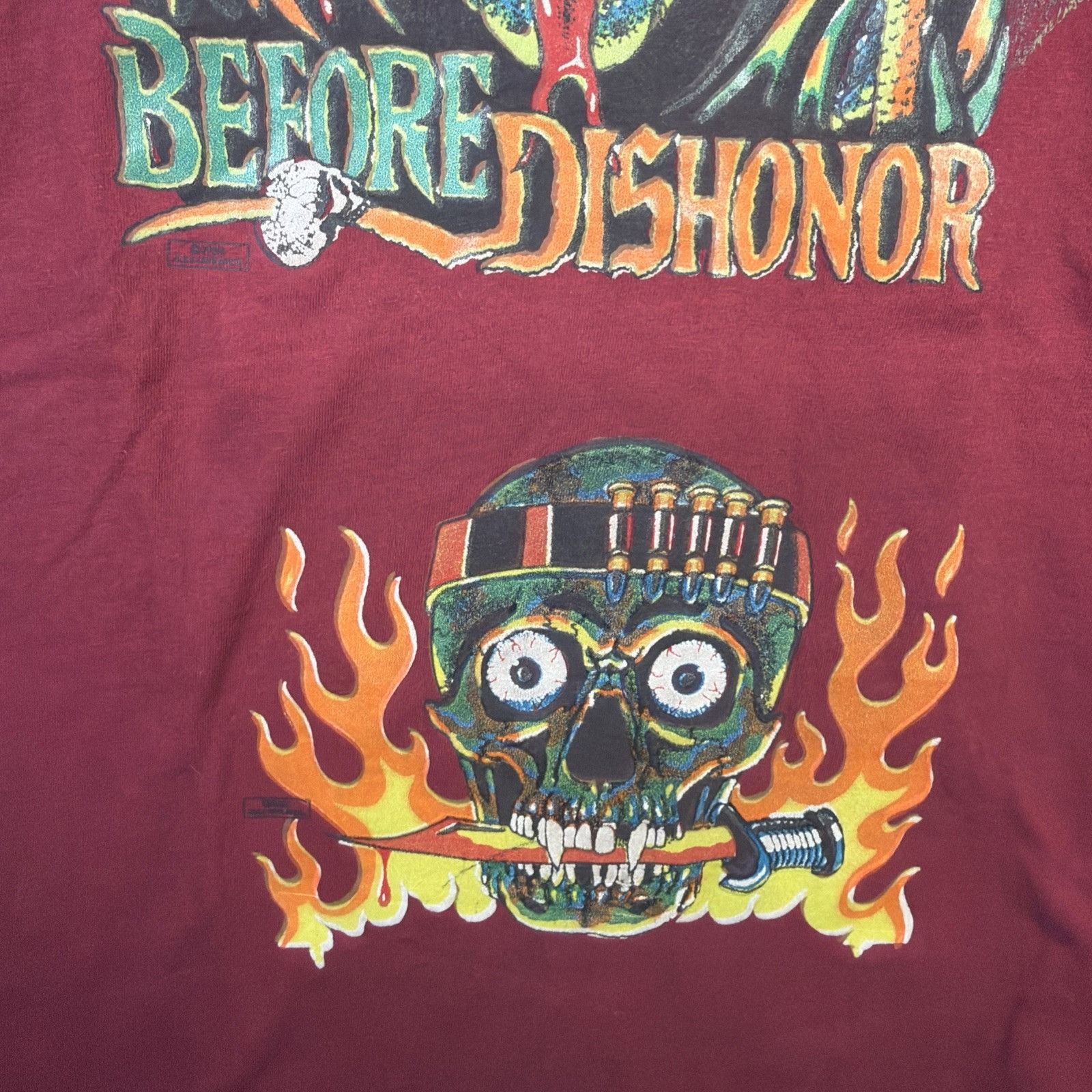Flip Skateboards Vintage Skate Shirt Mens 2XL Red 90s Flames Skulls Death Size US XXL / EU 58 / 5 - 6 Thumbnail
