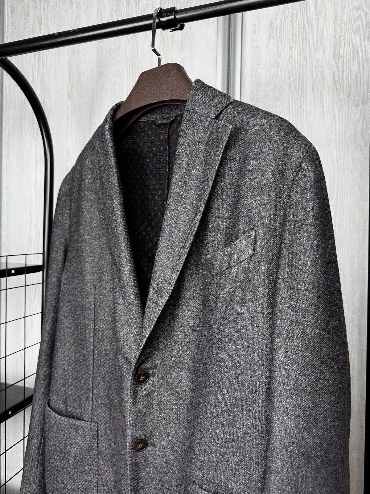L.B.M. 1911 L.B.M 1911 Limited Edition grey wool blend unlined blazer 54 Size 44R - 4 Thumbnail