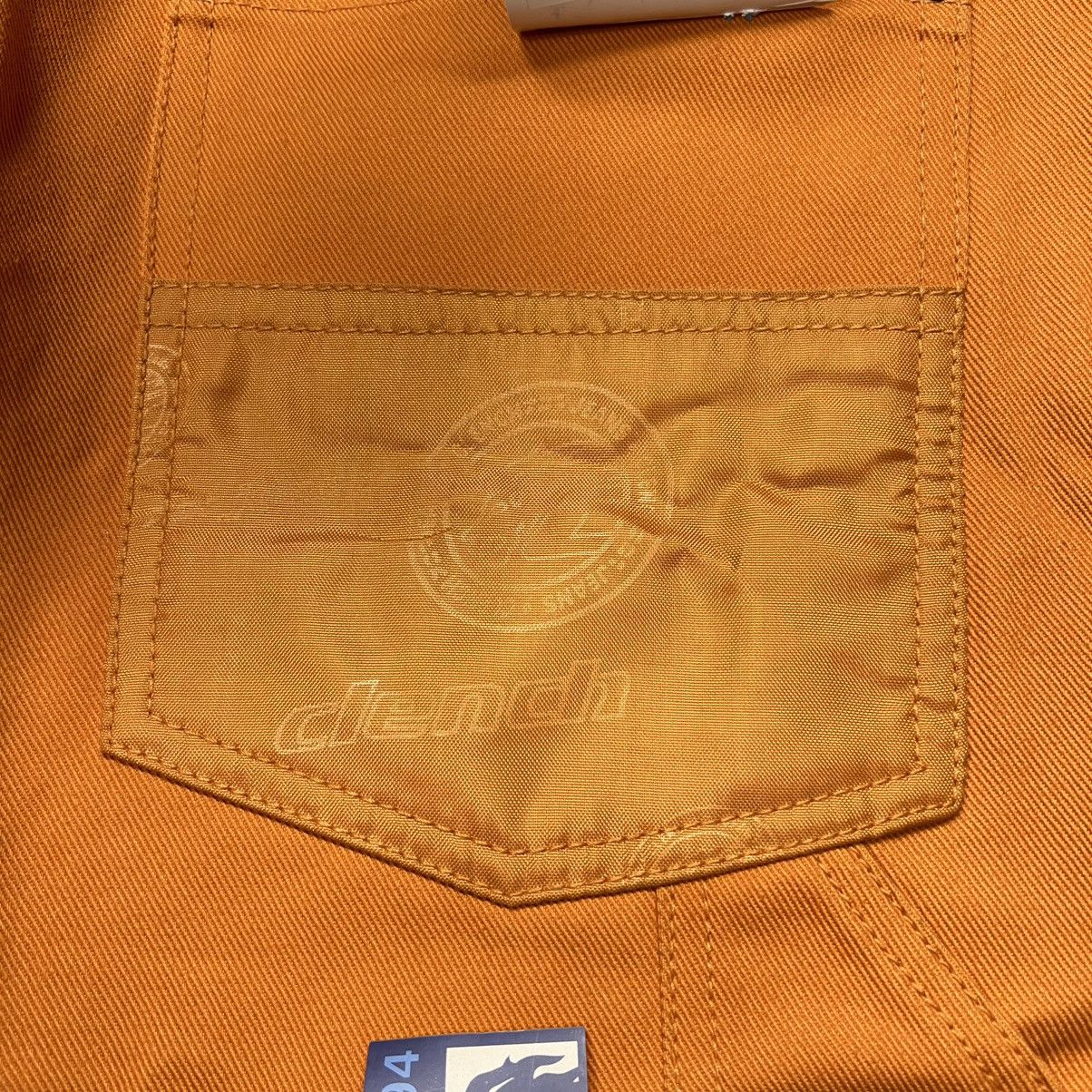 Clench × Vintage VTG Clench Jeans Orange Carpenter Denim Wide Baggy Skater Size US 32 / EU 48 - 17 Thumbnail