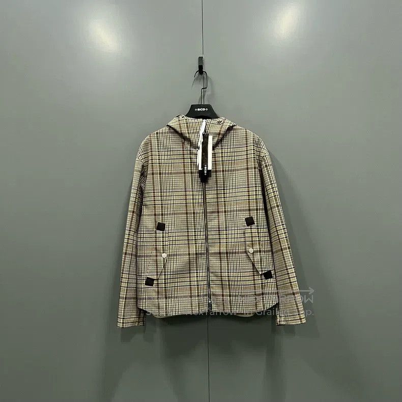 Hermes Hermes Gingham canvas zipper hooded jacket Size US M / EU 48-50 / 2 - 1 Thumbnail