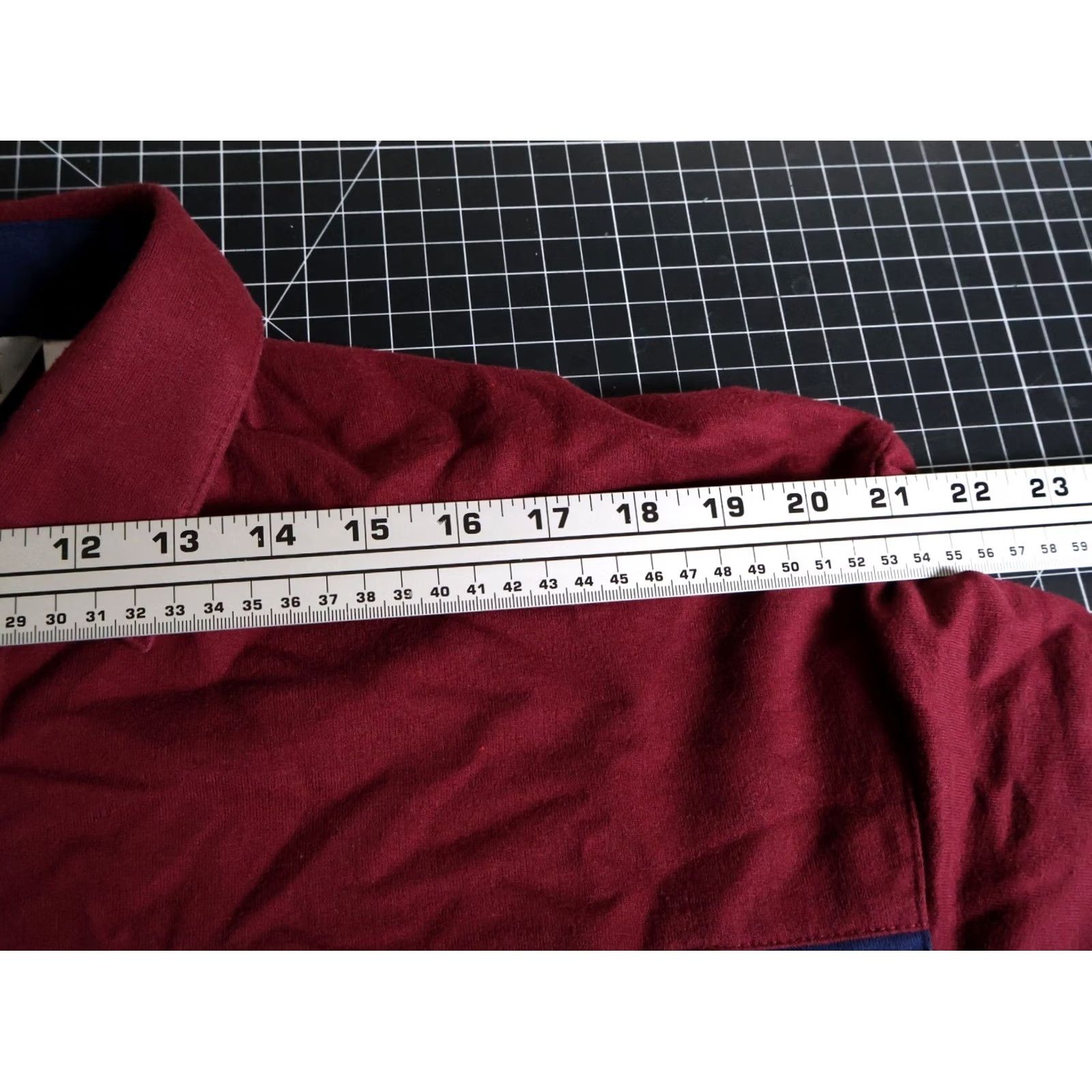 Vintage Palmland Long Sleeve Polo Shirt Men's Medium Dark Red Blue Stripe Retro VTG Shirt Mens Medium Red Blue Stripe Polo Size US M / EU 48-50 / 2 - 7 Thumbnail