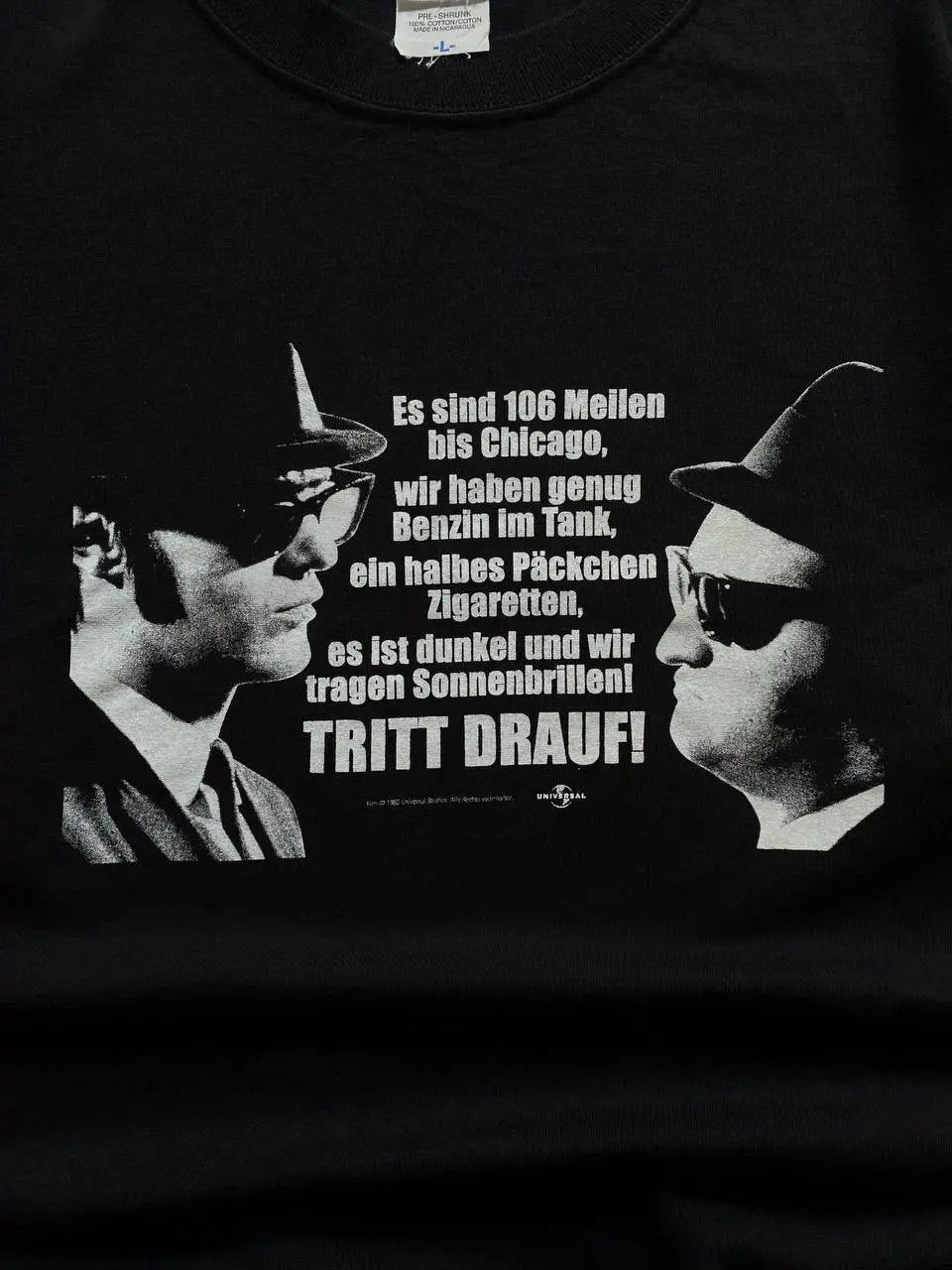 Vintage THE BLUES BROTHERS 1980 UNIVERSAL STUDIOS PROMO MOVIE TEE Size US L / EU 52-54 / 3 - 5 Thumbnail