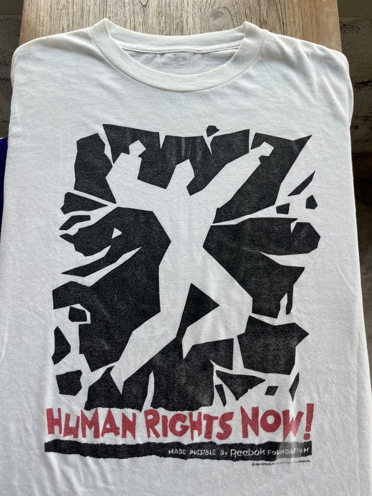 Band Tees × Reebok × Vintage Vintage Reebok HUMAN RIGHTS NOW! 1988’s Tour Tshirt Size US XL / EU 56 / 4 - 4 Thumbnail