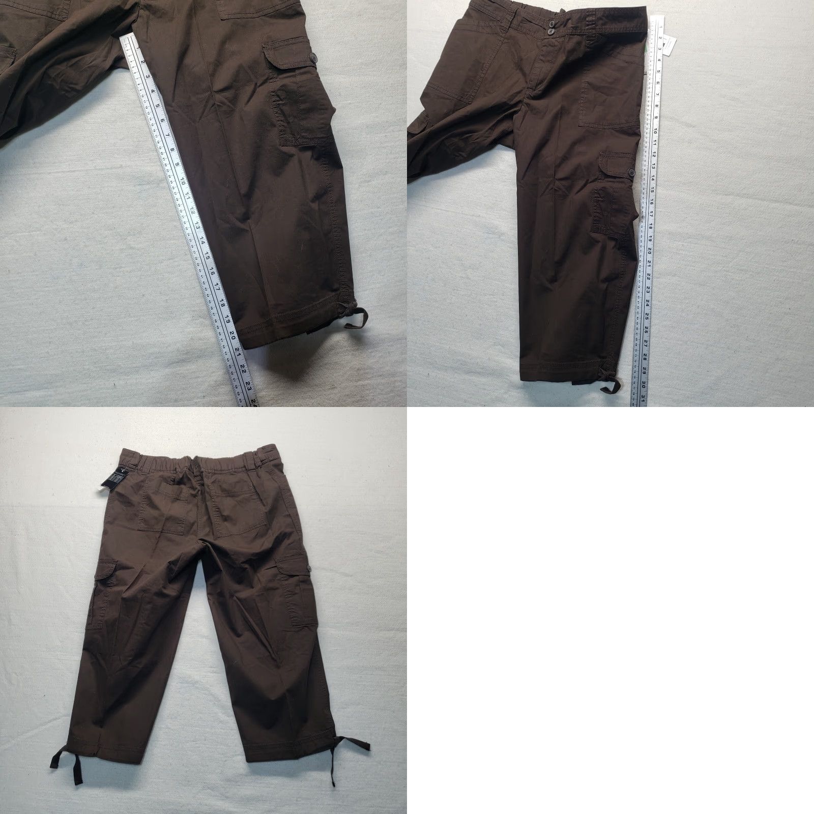 Vintage Duo Maternity Pants Casual Women M Brown Cotton Blend Maternity Pants Intermediate Everyday Wear Womens Size 32" / US 10 / IT 46 - 8 Thumbnail