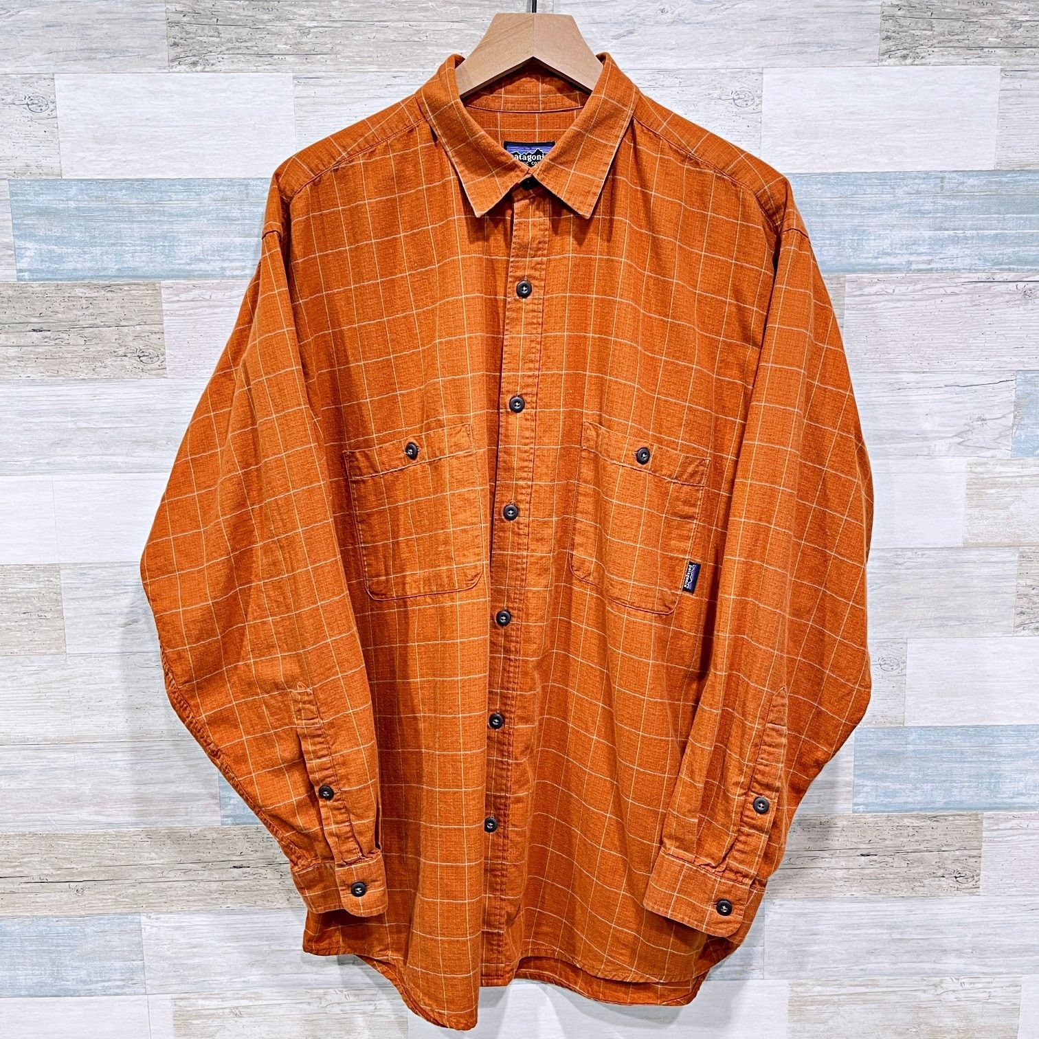 Patagonia Patagonia Organic Cotton Flannel Shirt Orange Plaid Mens L Size US L / EU 52-54 / 3 - 1 Thumbnail