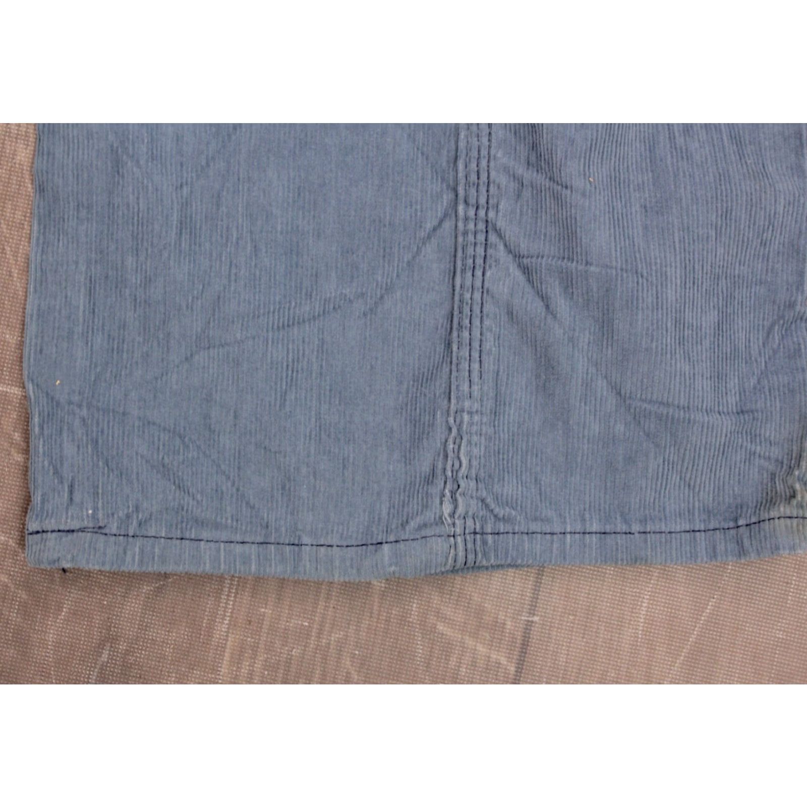 Vintage Montgomery Ward Men's VTG 1970s Light Blue Bell Bottom Corduroy Pants 30x31 70s Bellbottoms Jeans Trousers Size US 30 / EU 46 - 8 Thumbnail