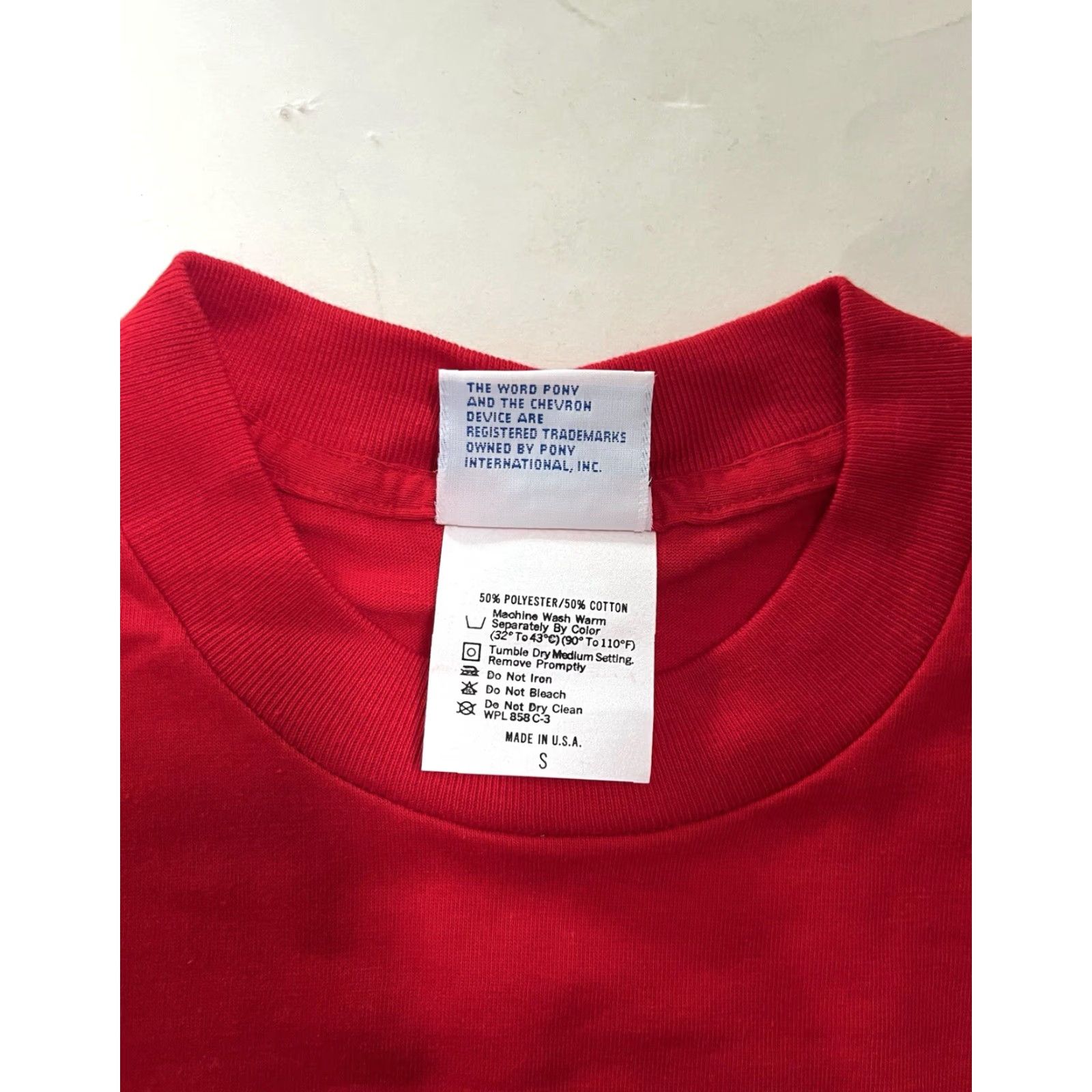 PONY VINTAGE PONY T-SHIRT Mens Small Deadstock NWT 90s Made in USA Red Graphic Crew Neck Size US S / EU 44-46 / 1 - 6 Thumbnail
