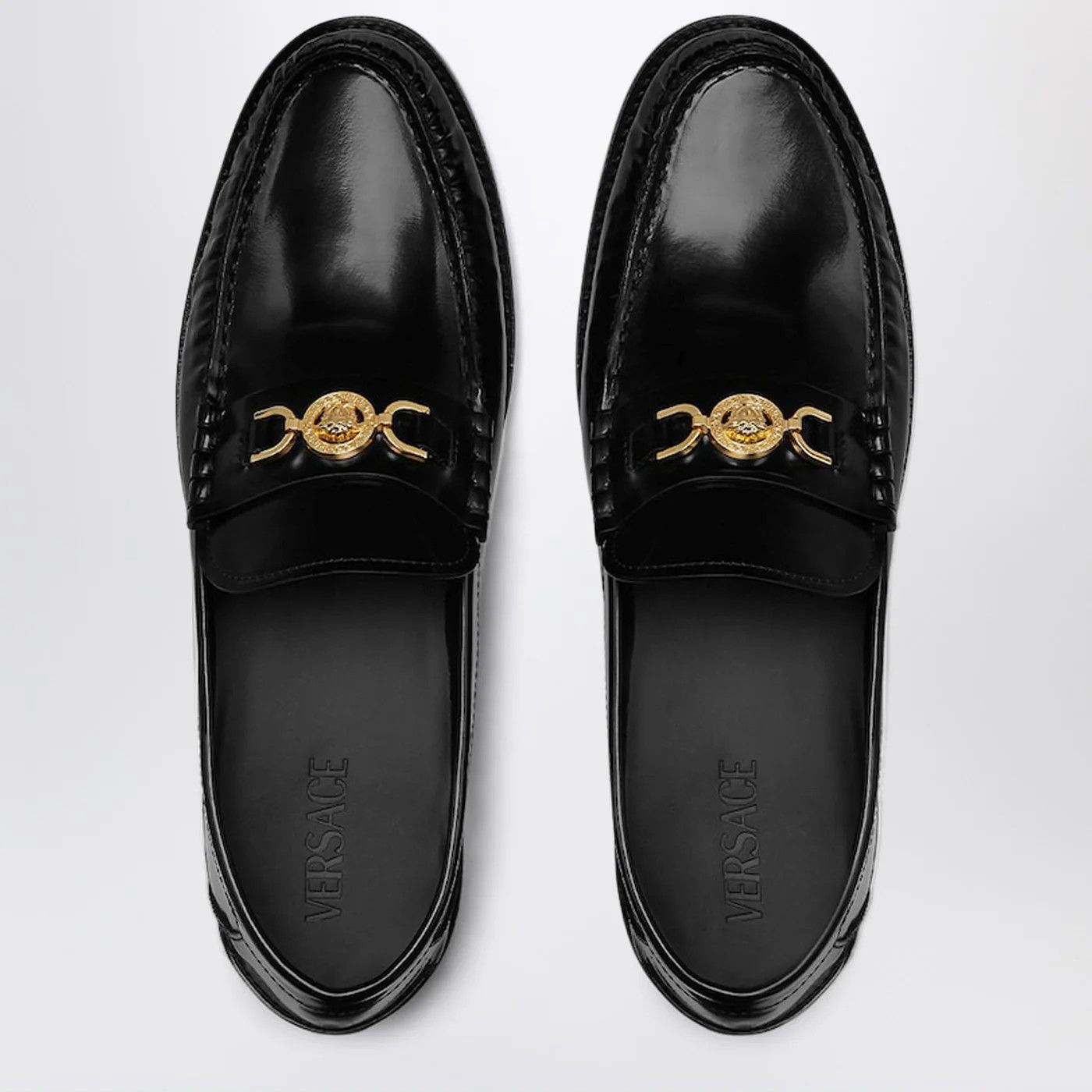 Versace O1d2blof0326 Leather Loafers in Black Size US 9.5 / EU 42-43 - 2 Thumbnail