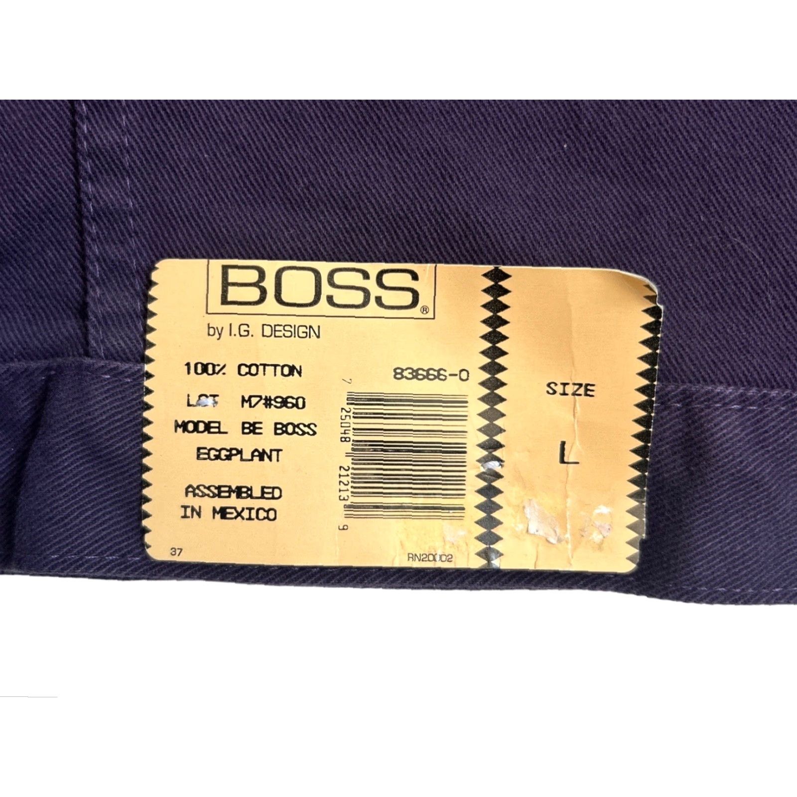 Vintage VINTAGE Boss Denim Jacket Mens M Purple 90s Deadstock NWT Side Pockets Embossed Back Logo 25.5” Long 23” Across 23” Shoulder to Hem Size US 31 - 2 Thumbnail