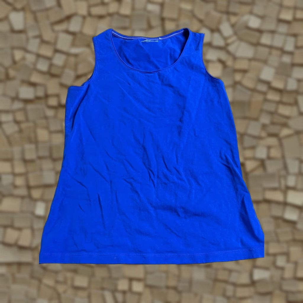 Vintage Amber Sun Tank Top Women's Small Blue Sleeveless Shirt Size S / US 4 / IT 40 - 1 Thumbnail