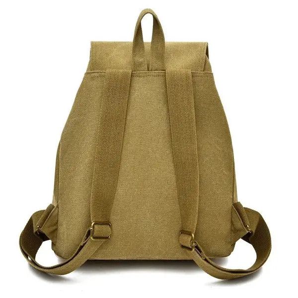 VIBE Unisex Vintage Canvas Backpack Size ONE SIZE - 4 Thumbnail