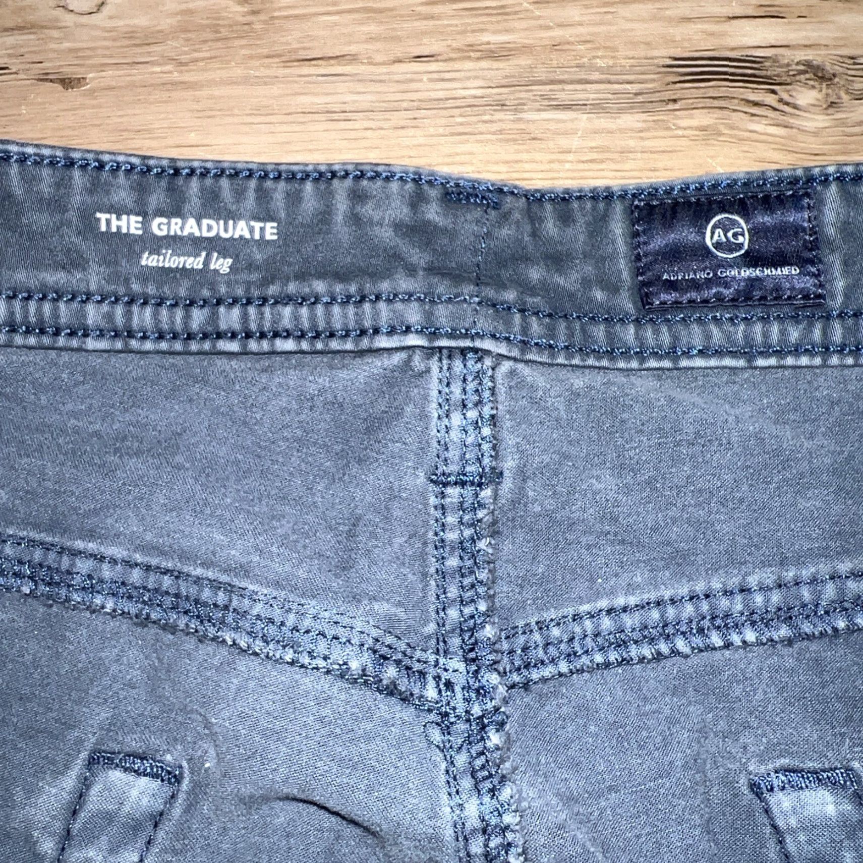 Vintage AG The Graduate Pants Mens 36x34 Chino Blue Size US 36 / EU 52 - 5 Thumbnail