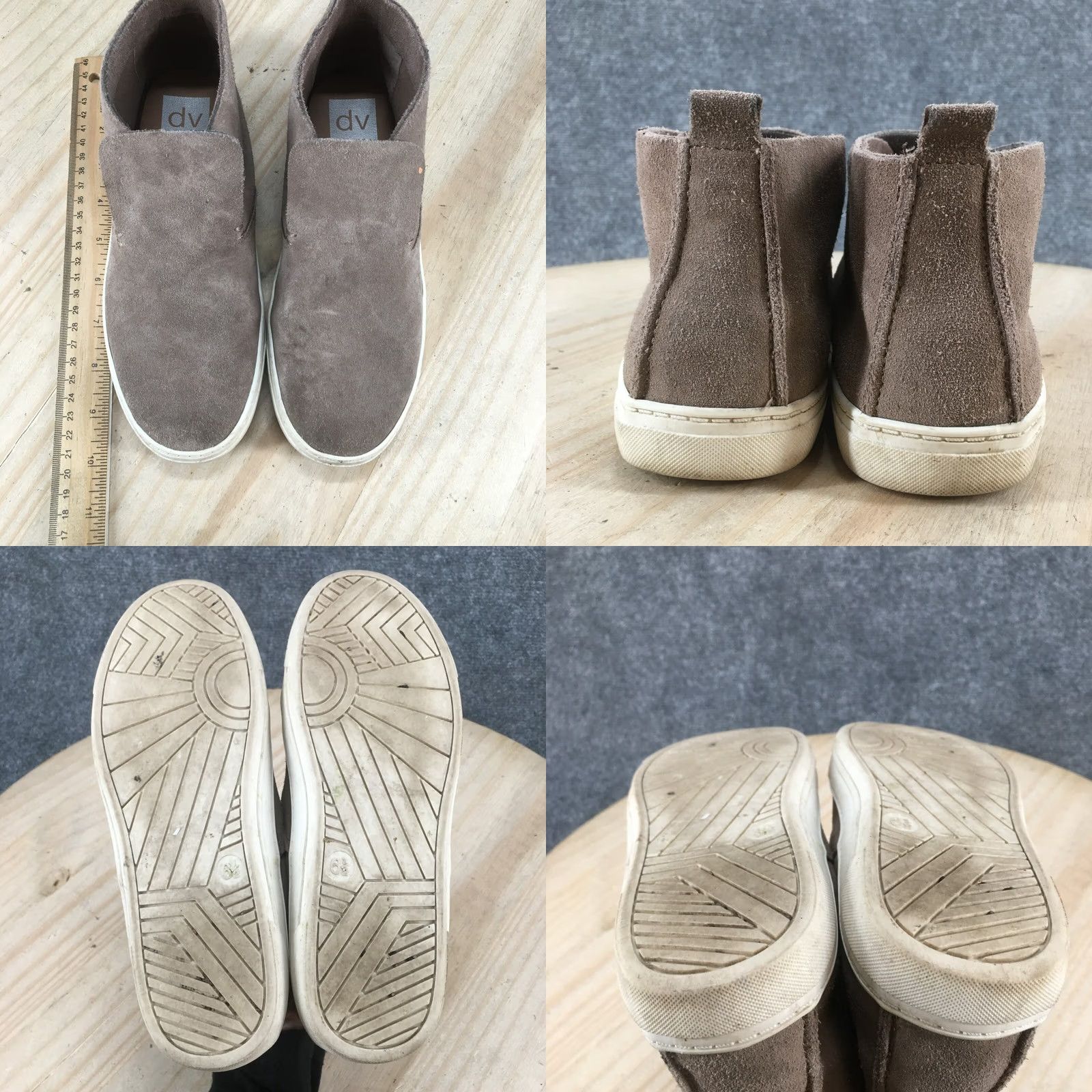 Dolce Vita DV Dolce Vita Boots Womens 6.5 Ankle Booties Brown Leather Pull On Almond Toe Size US 7 / IT 37 - 8 Thumbnail
