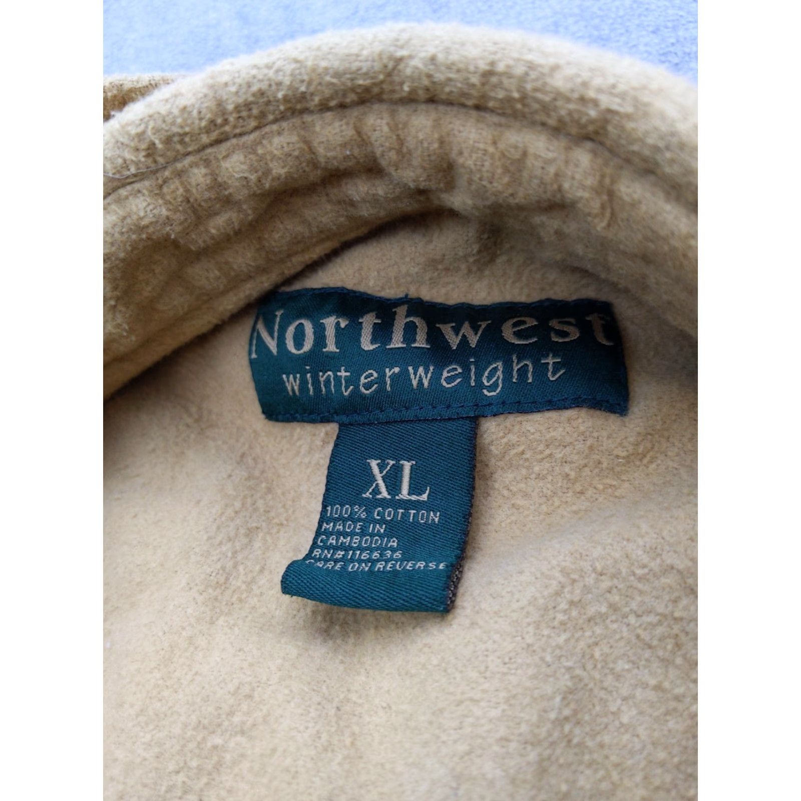 Vintage VINTAGE Northwest Winterweight Shirt Mens XL Beige Fleece Heavyweight Button Up Workwear Size US XL / EU 56 / 4 - 6 Thumbnail