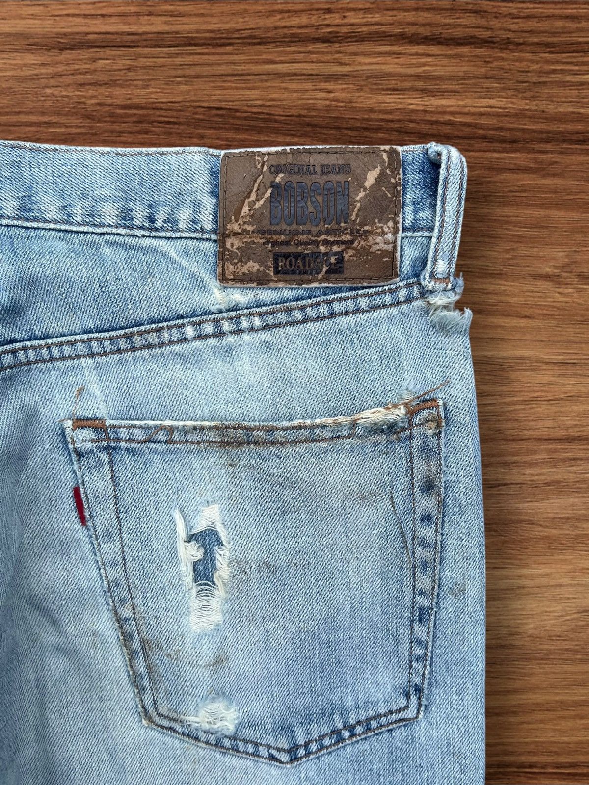 Hysteric Glamour Vintage Japanese Brand Blue Wash Distressed Frayed Leg Jeans Size US 32 / EU 48 - 12 Thumbnail