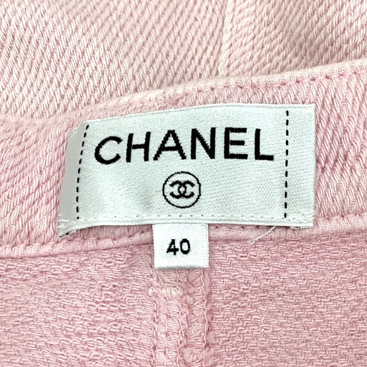 Chanel Chanel Pink Vintage Logo Cotton Casual Denim Shorts K26WX Size 27" / US 4 / IT 40 - 7 Thumbnail