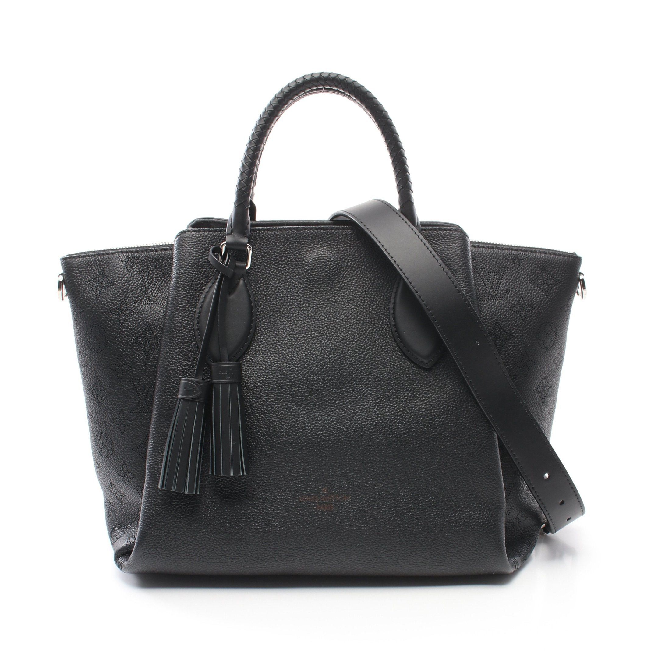 Louis Vuitton Louis Vuitton Omea Haumea Mahina Noir Handbag Leather Black Size ONE SIZE - 1 Thumbnail