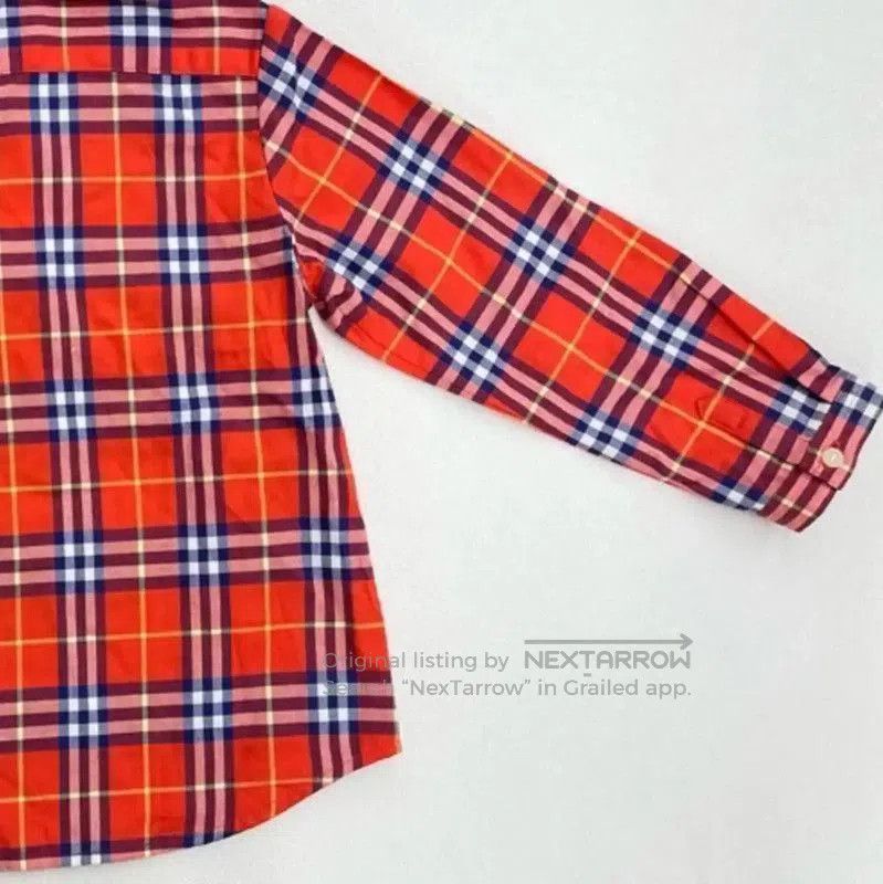 Burberry Burberry Red Plaid Cotton Women's Shirt. Size M / US 6-8 / IT 42-44 - 3 Thumbnail