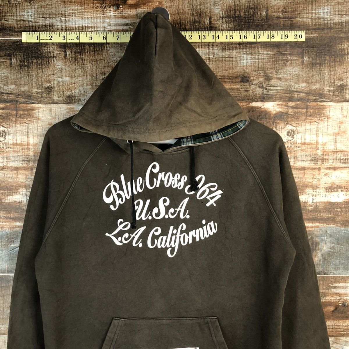 Japanese Brand Blue Cross Brown Hoodie #A1274 Size US S / EU 44-46 / 1 - 5 Thumbnail