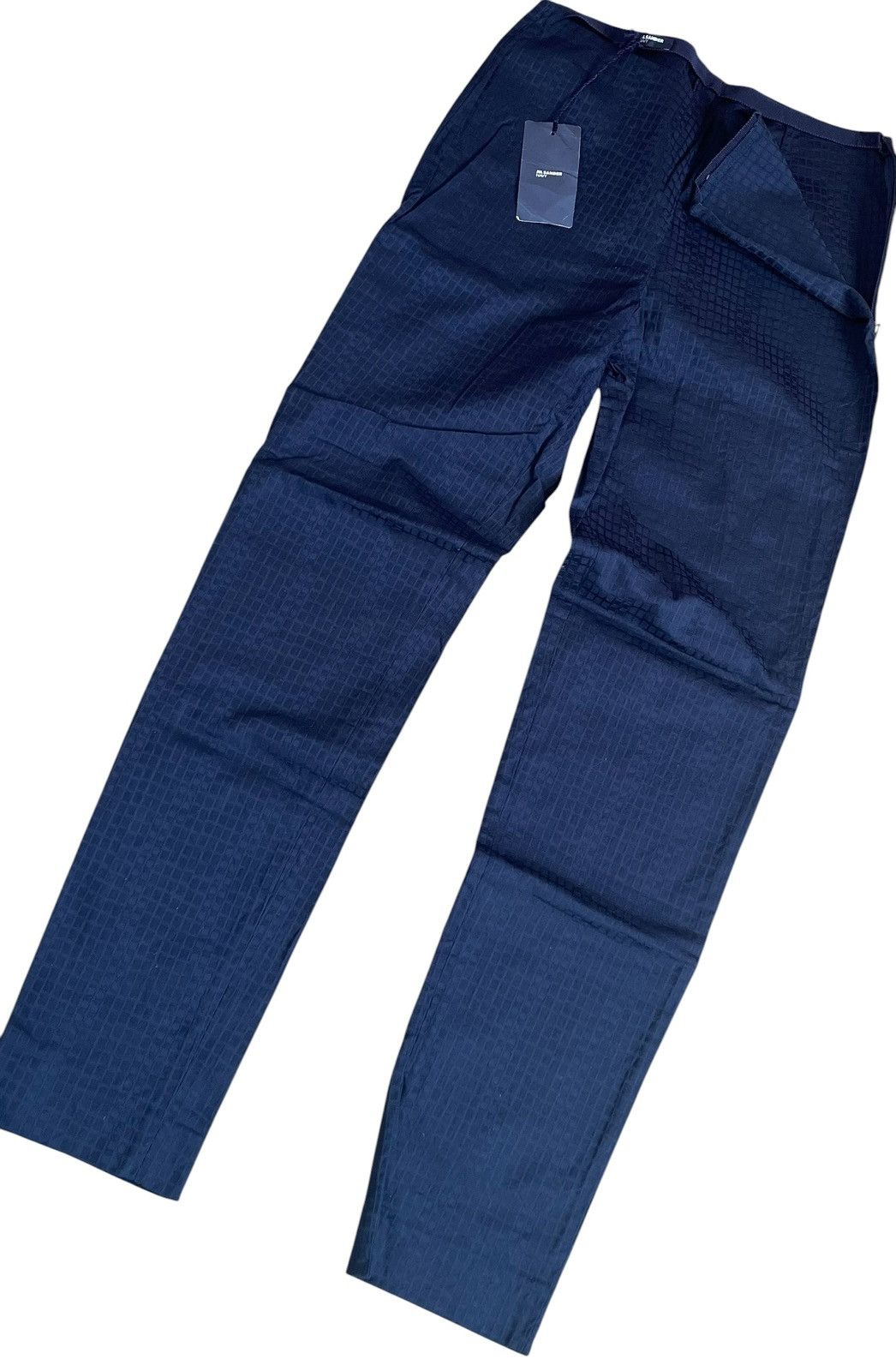 Jil Sander Jil sander textured slim navy side zip trousers Size US 26 / EU 42 - 2 Thumbnail