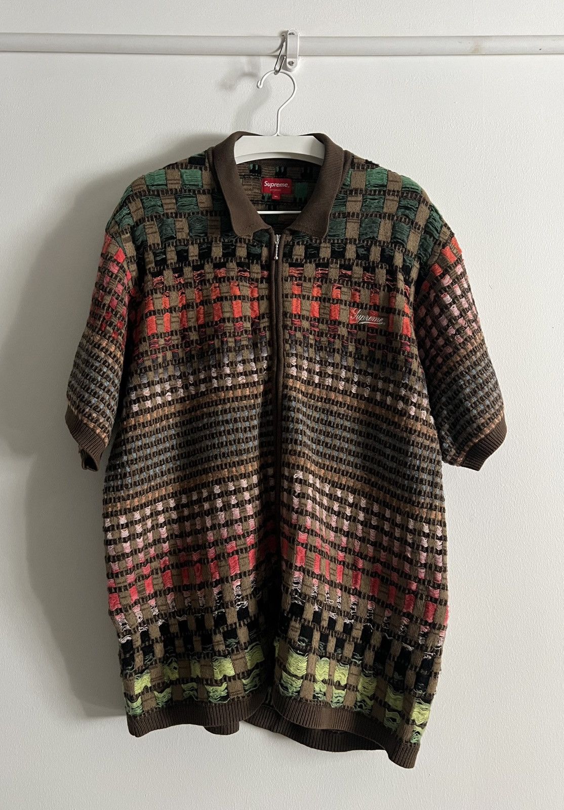 Supreme Supreme SS23 Gradients Grid Zip-up Polo Size US XL / EU 56 / 4 - 1 Thumbnail