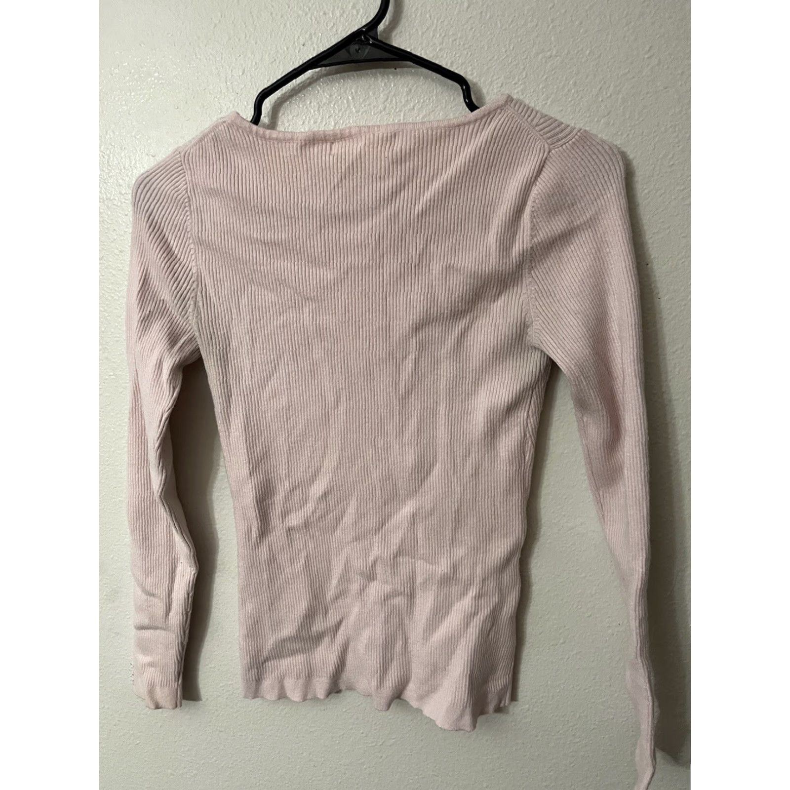 Vintage Catherine Malandrino Womens Sweater Long Sleeve Medium Pink Pullover Size M / US 6-8 / IT 42-44 - 3 Thumbnail