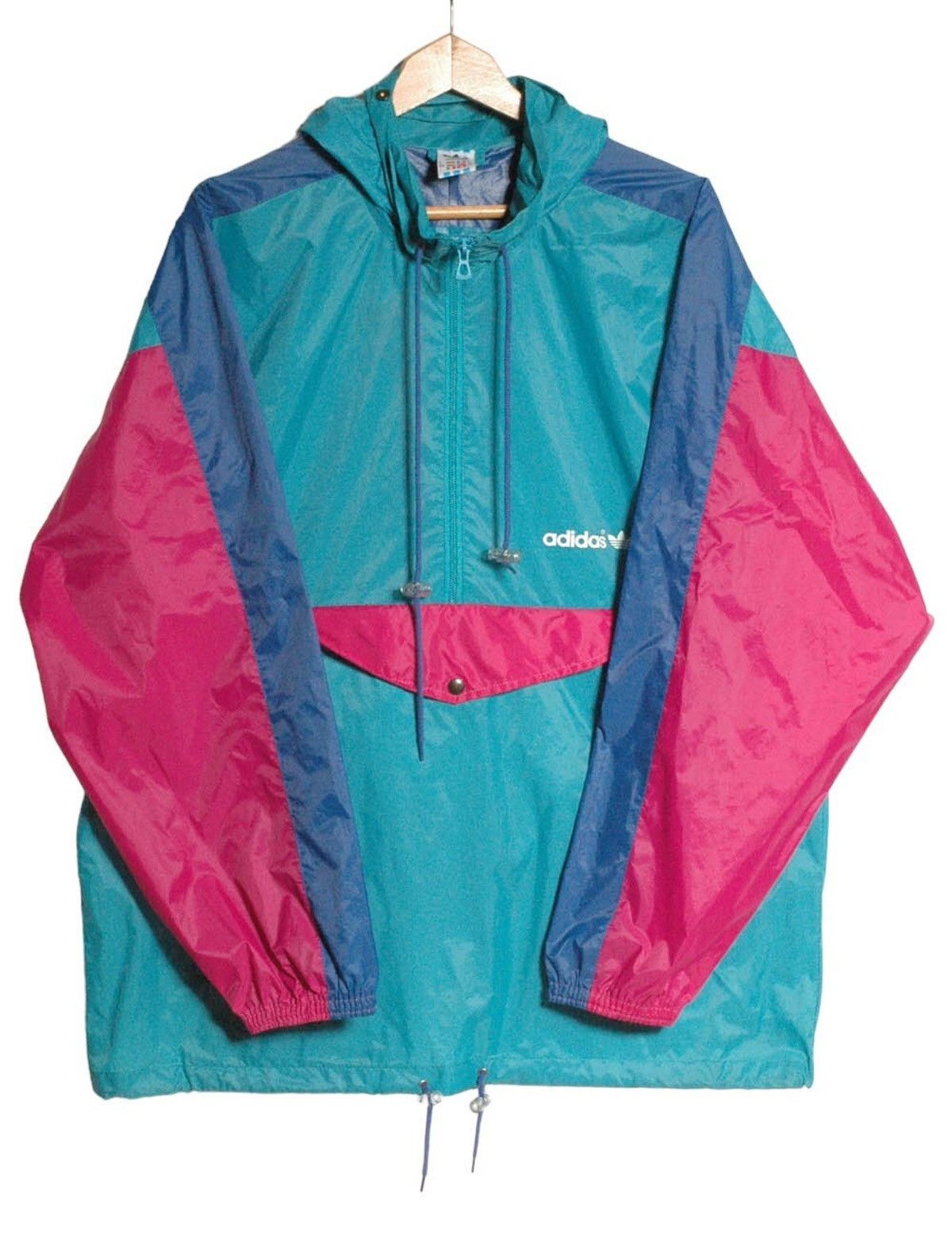 Adidas Vintage Adidas Windbreaker Size US L / EU 52-54 / 3 - 1 Thumbnail