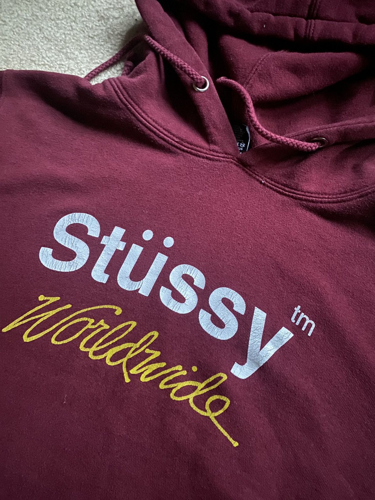 Stussy × Vintage Vintage Stussy Worldwide Logo Y2K Hoodie Size US S / EU 44-46 / 1 - 3 Thumbnail