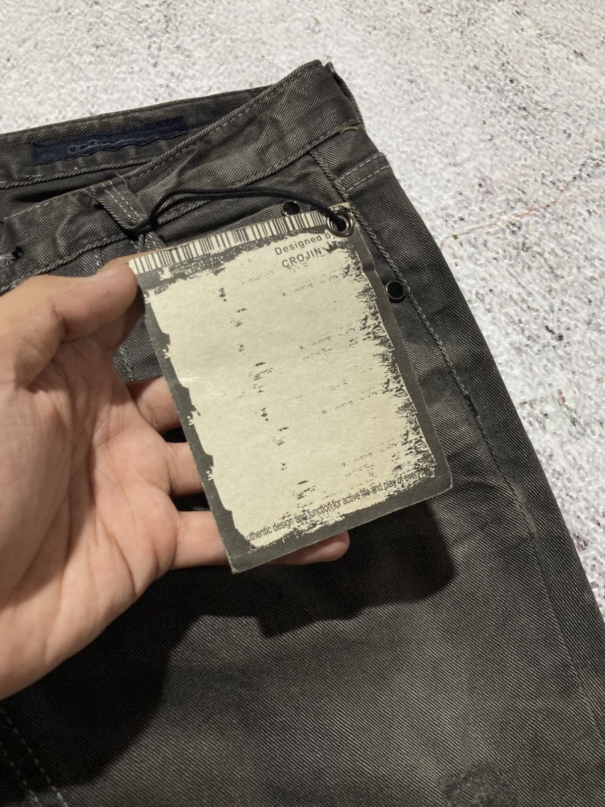 Japanese Brand 2000s Crown Denim Ripped Clawmark Denim Jeans Punk Gothic Size US 27 - 18 Thumbnail