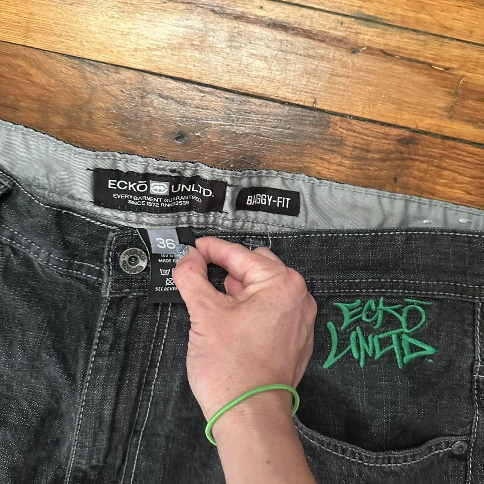 Ecko Unltd. × Vintage Rare Ecko Unltd Y2K Graffiti Baggy Jeans Skate 36x29 Size US 36 / EU 52 - 4 Thumbnail