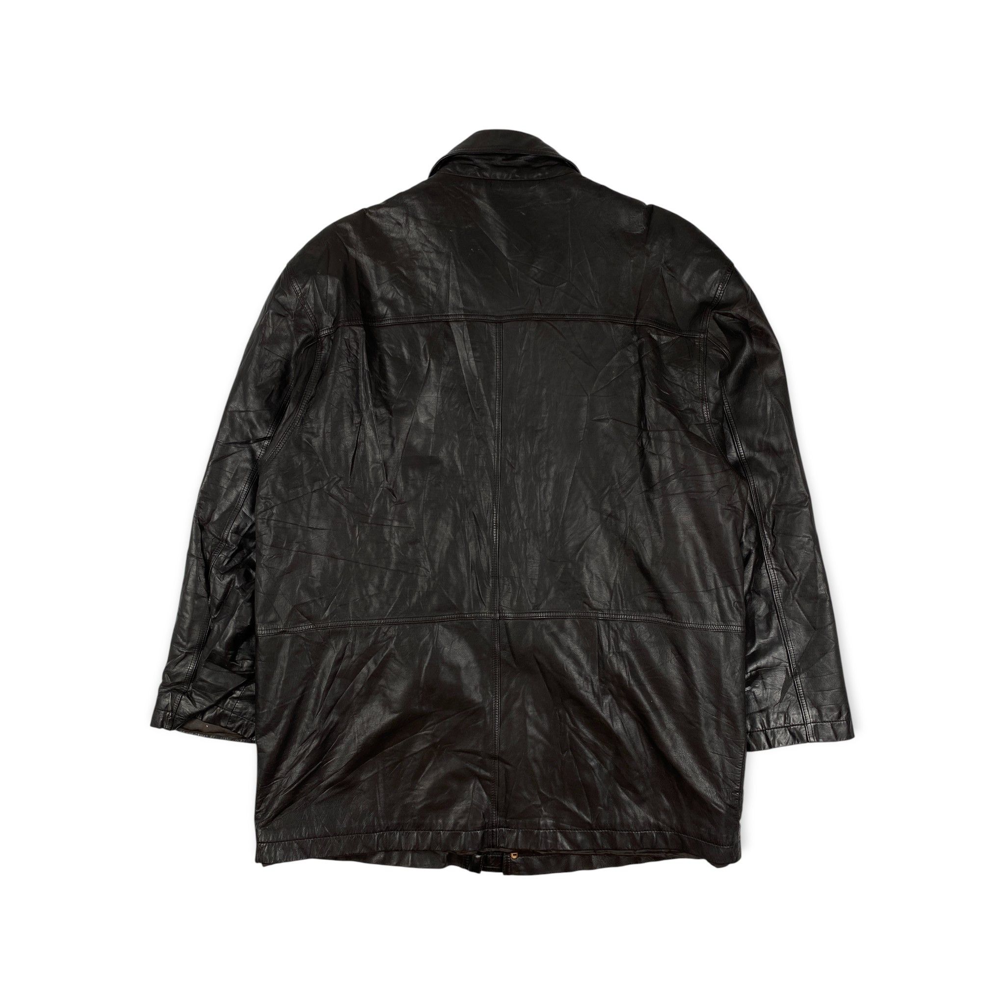 Yves Saint Laurent Leather Car Coat Jacket Size US L / EU 52-54 / 3 - 2 Thumbnail