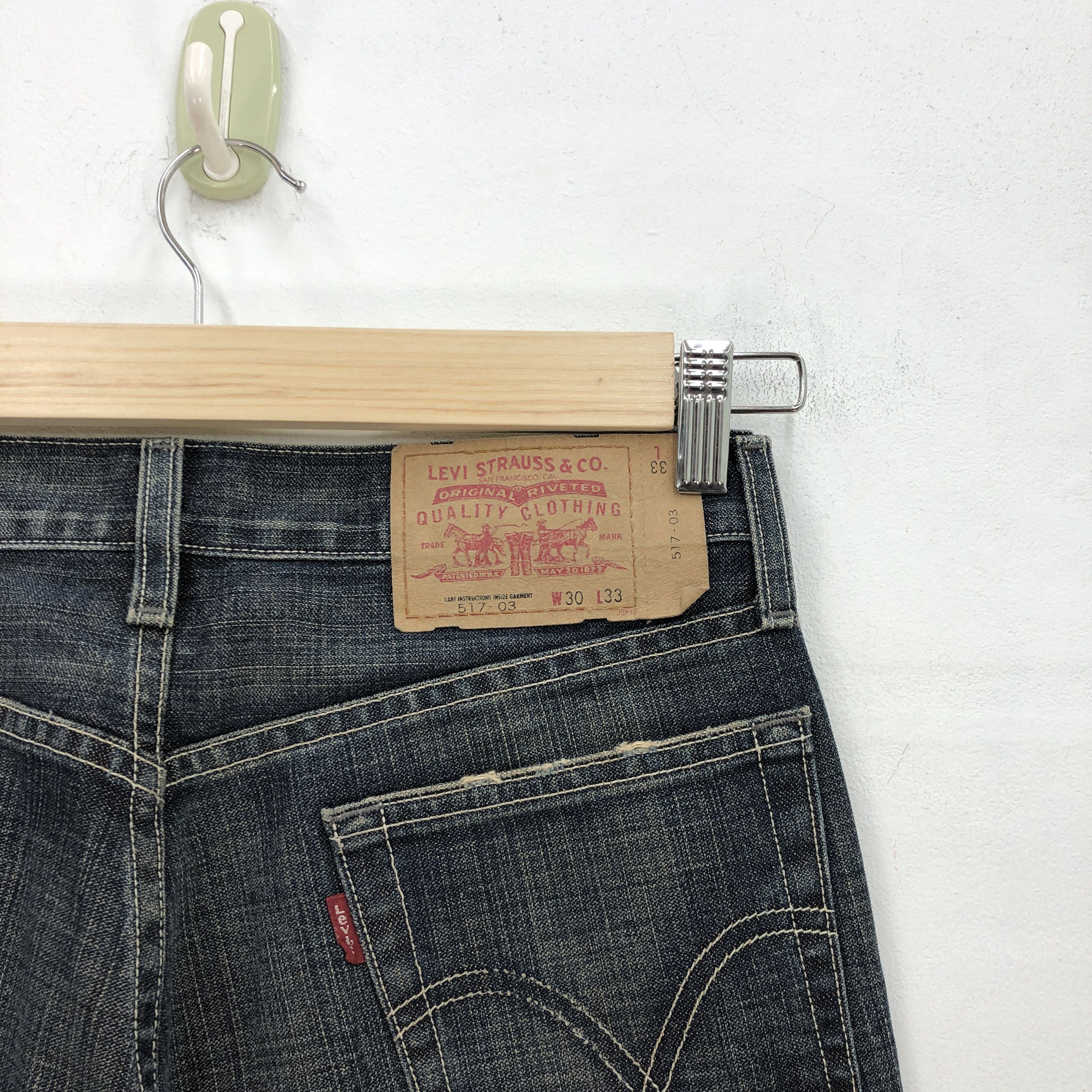 Levi's Vintage Levis Jeans Levi's 517 Flare Denim Boot Cut Pants Size 30" / US 8 / IT 44 - 5 Thumbnail