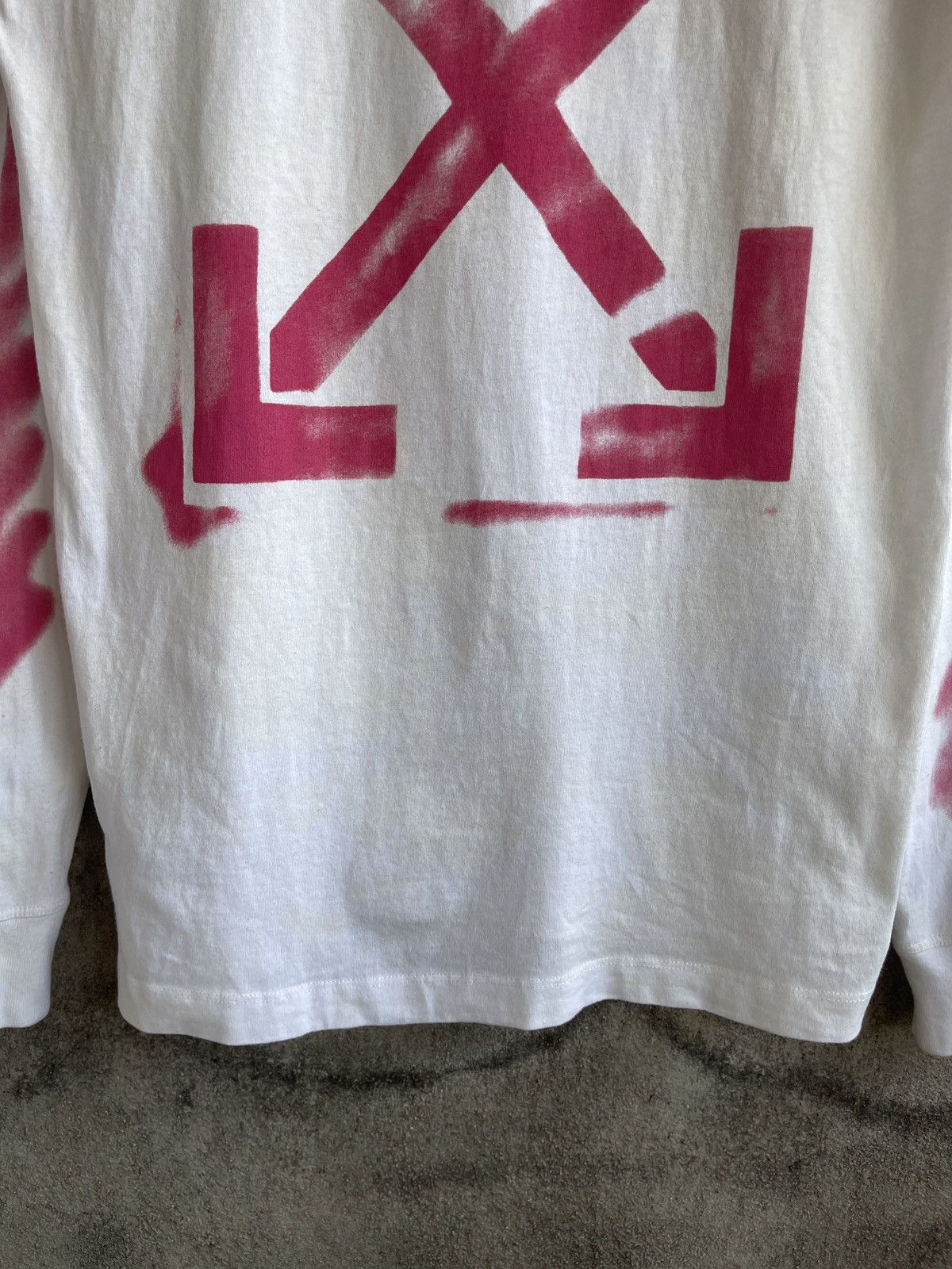 Off-White AW19🔥OFF WHITE✖️VIRGIL ABLOH🔥White Diag Stencil L/S Tshirt Size US M / EU 48-50 / 2 - 4 Thumbnail