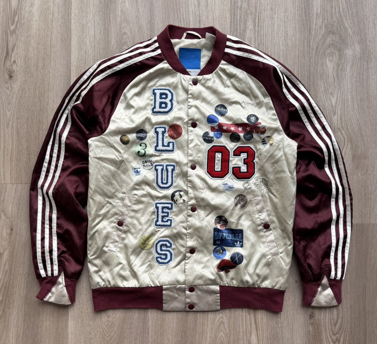 Vintage Adidas Blues 03 Sample Varsity Jacket