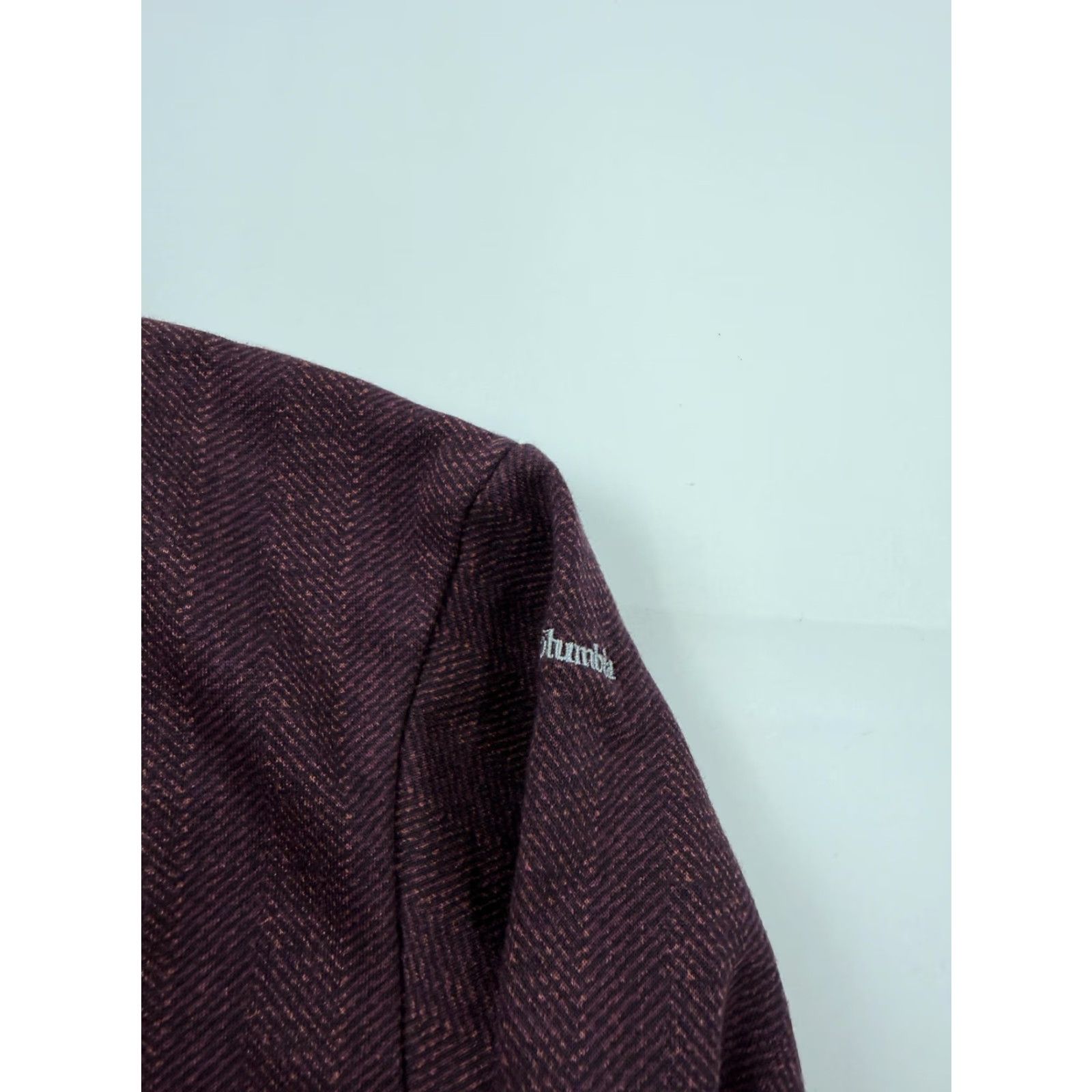 Vintage Columbia Shirt Womens Large Purple Herringbone Fleece Cowl Neck Tunic Top Size L / US 10 / IT 46 - 5 Thumbnail
